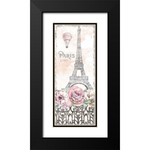 Paris Roses Panel VIII Black Modern Wood Framed Art Print with Double Matting by Grove, Beth