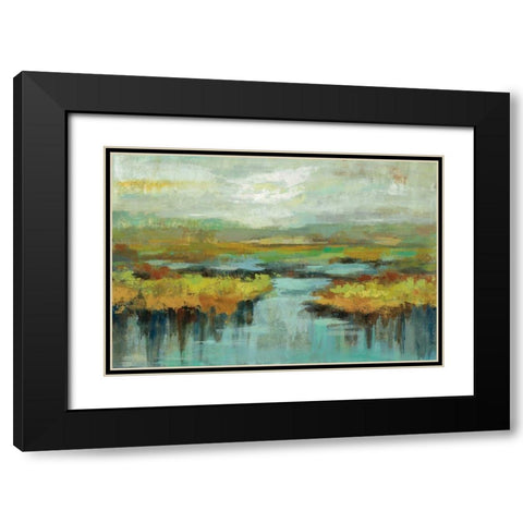 Spring Landscape Black Modern Wood Framed Art Print with Double Matting by Vassileva, Silvia