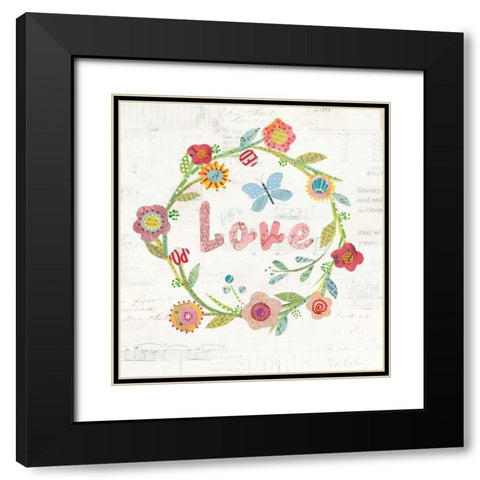 Wreath Inspiration I Black Modern Wood Framed Art Print with Double Matting by Prahl, Courtney