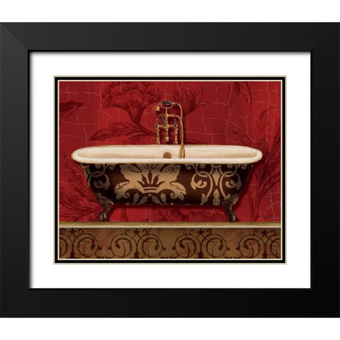 Royal Red Bath I Black Modern Wood Framed Art Print with Double Matting by Audit, Lisa