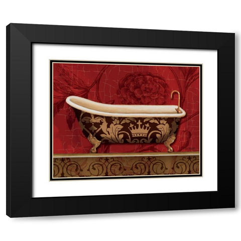 Royal Red Bath II Black Modern Wood Framed Art Print with Double Matting by Audit, Lisa
