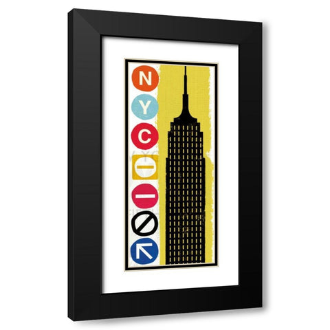 New York City Life Empire Black Modern Wood Framed Art Print with Double Matting by Mullan, Michael