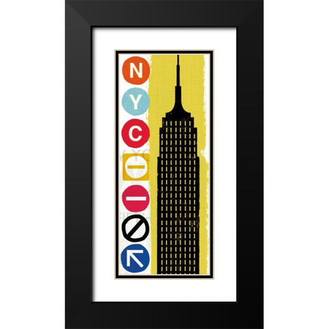 New York City Life Empire Black Modern Wood Framed Art Print with Double Matting by Mullan, Michael