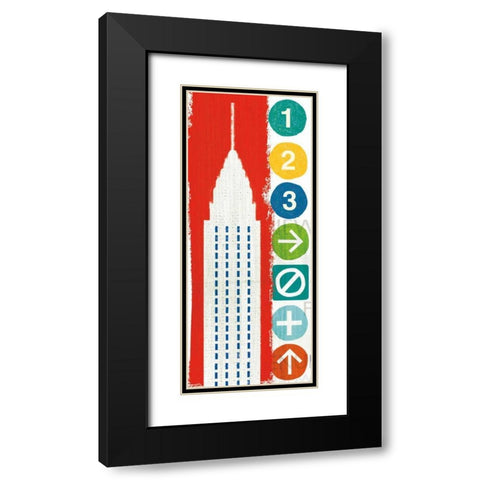 New York City Life Chrysler Black Modern Wood Framed Art Print with Double Matting by Mullan, Michael