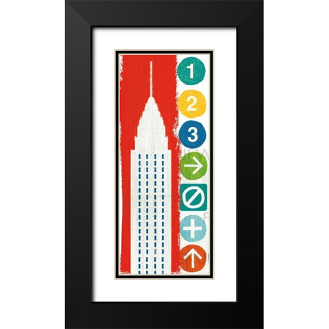 New York City Life Chrysler Black Modern Wood Framed Art Print with Double Matting by Mullan, Michael
