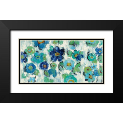 Blue Eyes I Black Modern Wood Framed Art Print with Double Matting by Vassileva, Silvia
