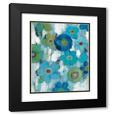Blue Eyes II Black Modern Wood Framed Art Print with Double Matting by Vassileva, Silvia