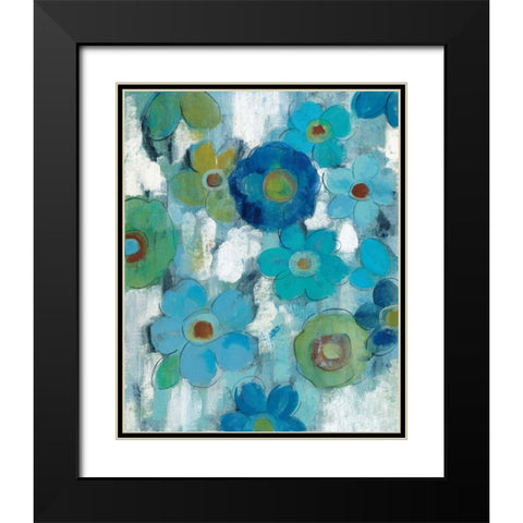 Blue Eyes II Black Modern Wood Framed Art Print with Double Matting by Vassileva, Silvia