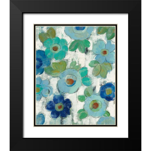Blue Eyes III Black Modern Wood Framed Art Print with Double Matting by Vassileva, Silvia