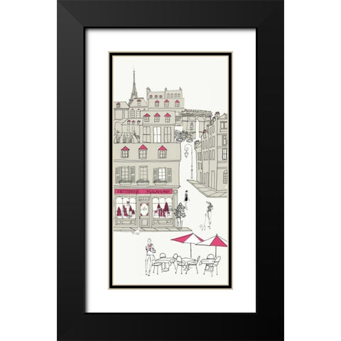 World Cafe V Paris II Pink v.2 Black Modern Wood Framed Art Print with Double Matting by Tillmon, Avery