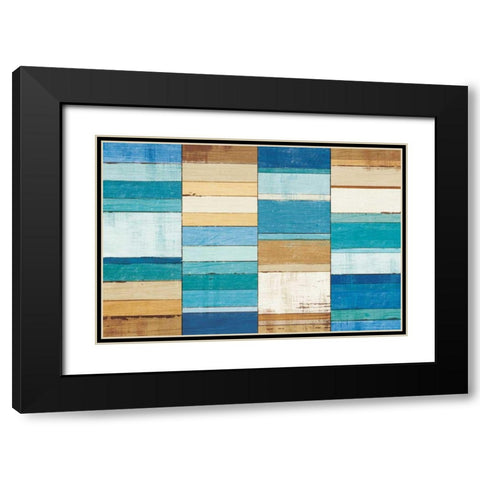 Beachscape I Black Modern Wood Framed Art Print with Double Matting by Mullan, Michael