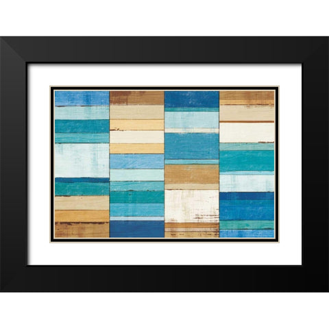 Beachscape I Black Modern Wood Framed Art Print with Double Matting by Mullan, Michael