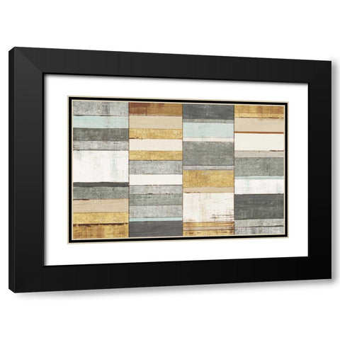 Beachscape I Gold Neutral Black Modern Wood Framed Art Print with Double Matting by Mullan, Michael