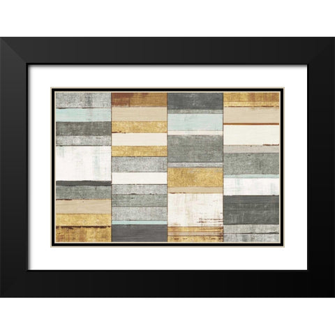 Beachscape I Gold Neutral Black Modern Wood Framed Art Print with Double Matting by Mullan, Michael