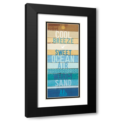 Beachscape Inspiration II Black Modern Wood Framed Art Print with Double Matting by Mullan, Michael