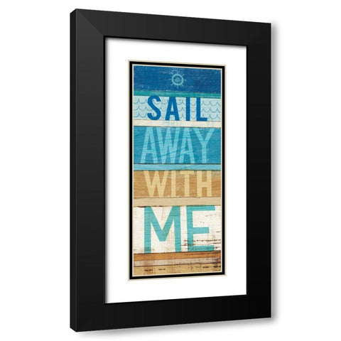 Beachscape Inspiration III Black Modern Wood Framed Art Print with Double Matting by Mullan, Michael