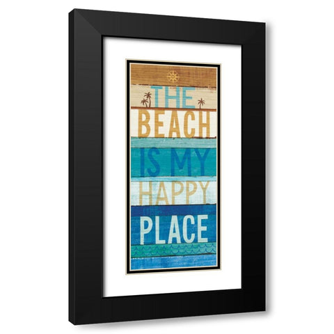 Beachscape Inspiration IV Black Modern Wood Framed Art Print with Double Matting by Mullan, Michael