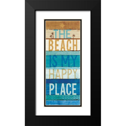 Beachscape Inspiration IV Black Modern Wood Framed Art Print with Double Matting by Mullan, Michael