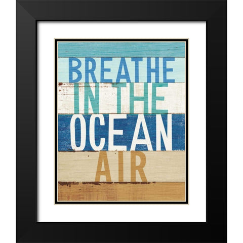 Beachscape Inspiration V Black Modern Wood Framed Art Print with Double Matting by Mullan, Michael