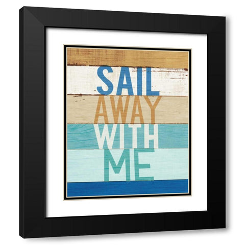 Beachscape Inspiration VII Black Modern Wood Framed Art Print with Double Matting by Mullan, Michael