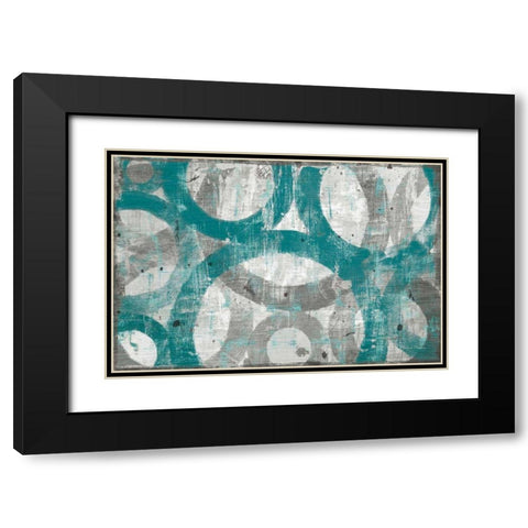 Industrial I Teal Black Modern Wood Framed Art Print with Double Matting by Mullan, Michael