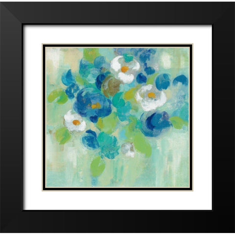 Spring Aroma III White Flowers Black Modern Wood Framed Art Print with Double Matting by Vassileva, Silvia