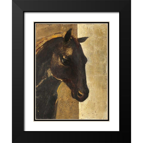 Trojan Horse I Gold Black Modern Wood Framed Art Print with Double Matting by Hristova, Albena