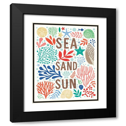 Under Sea Treasures III Black Modern Wood Framed Art Print with Double Matting by Mullan, Michael