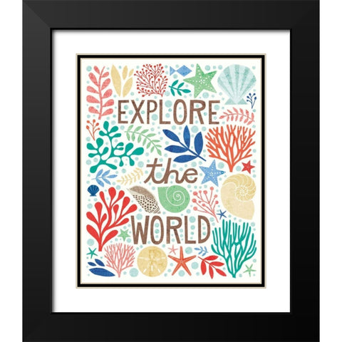 Under Sea Treasures I Black Modern Wood Framed Art Print with Double Matting by Mullan, Michael