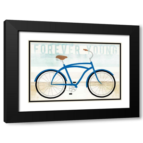 Beach Cruiser Boys I Black Modern Wood Framed Art Print with Double Matting by Mullan, Michael