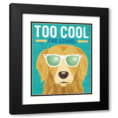 Beach Bums Golden I Cool Black Modern Wood Framed Art Print with Double Matting by Mullan, Michael