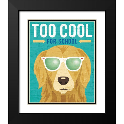 Beach Bums Golden I Cool Black Modern Wood Framed Art Print with Double Matting by Mullan, Michael