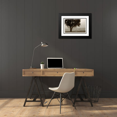 Calm Mist no Limb Black Modern Wood Framed Art Print with Double Matting by Van Swearingen, Debra