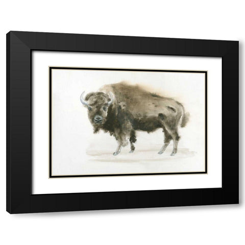 Buffalo Bill Black Modern Wood Framed Art Print with Double Matting by Wiens, James