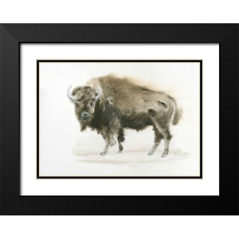 Buffalo Bill Black Modern Wood Framed Art Print with Double Matting by Wiens, James