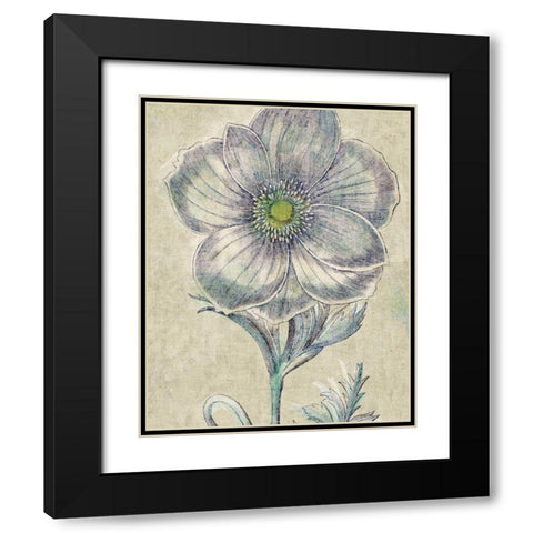 Belle Fleur II Crop Linen Black Modern Wood Framed Art Print with Double Matting by Schlabach, Sue