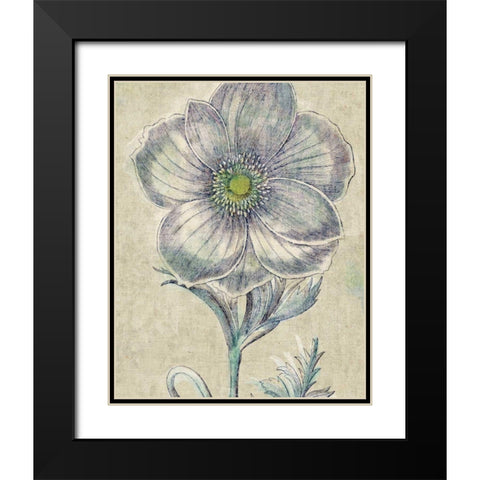 Belle Fleur II Crop Linen Black Modern Wood Framed Art Print with Double Matting by Schlabach, Sue