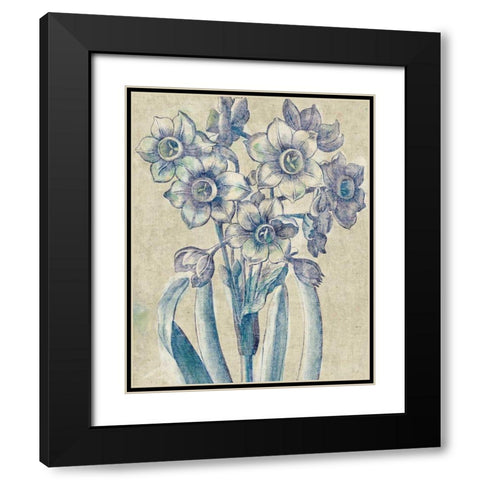 Belle Fleur IV Crop Linen Black Modern Wood Framed Art Print with Double Matting by Schlabach, Sue