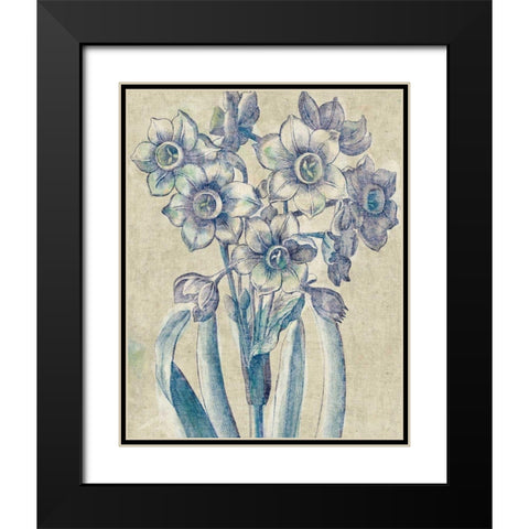 Belle Fleur IV Crop Linen Black Modern Wood Framed Art Print with Double Matting by Schlabach, Sue