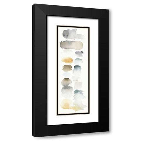 Watercolor Swatch Panel Neutral I Black Modern Wood Framed Art Print with Double Matting by Elyse, DeNeige