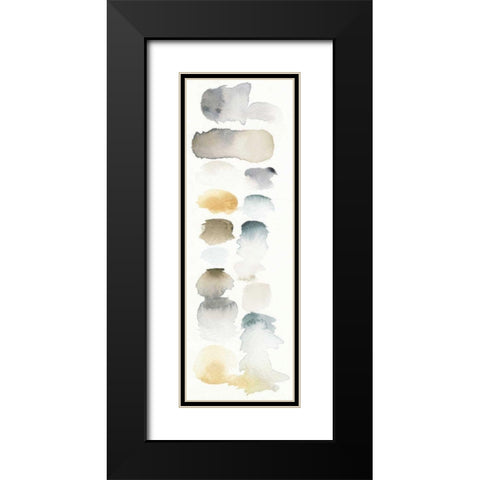 Watercolor Swatch Panel Neutral I Black Modern Wood Framed Art Print with Double Matting by Elyse, DeNeige