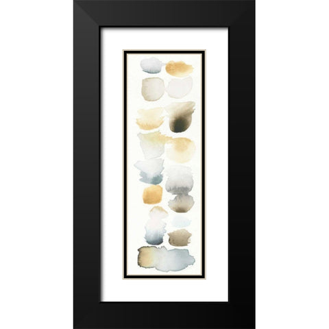 Watercolor Swatch Panel Neutral II Black Modern Wood Framed Art Print with Double Matting by Elyse, DeNeige