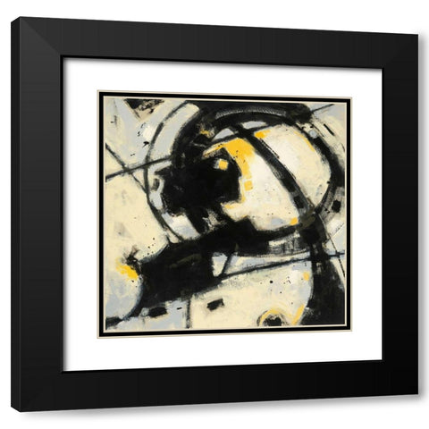 Expression Abstract III Black Modern Wood Framed Art Print with Double Matting by Novak, Shirley