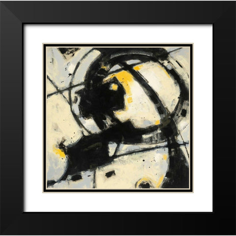 Expression Abstract III Black Modern Wood Framed Art Print with Double Matting by Novak, Shirley