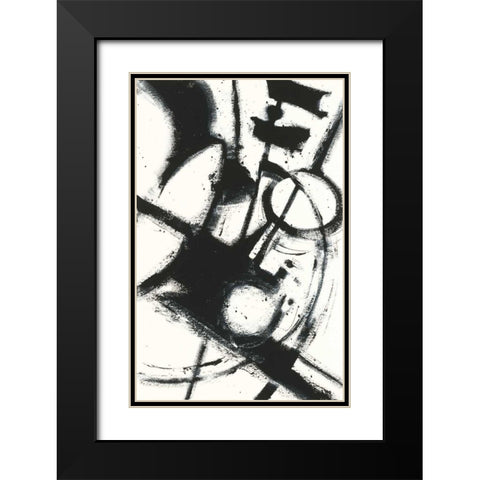 Expression Abstract II White Black Modern Wood Framed Art Print with Double Matting by Novak, Shirley