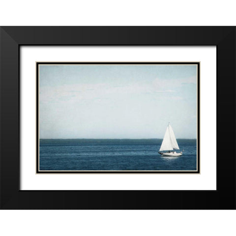 Calm Days II Black Modern Wood Framed Art Print with Double Matting by Urquhart, Elizabeth