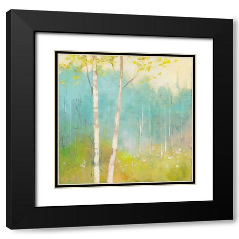 Spring Fling I Black Modern Wood Framed Art Print with Double Matting by Purinton, Julia