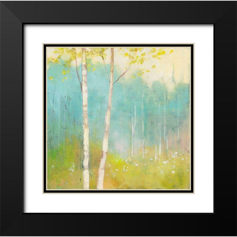 Spring Fling I Black Modern Wood Framed Art Print with Double Matting by Purinton, Julia
