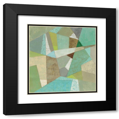 Spa Geo Metric Black Modern Wood Framed Art Print with Double Matting by Vassileva, Silvia