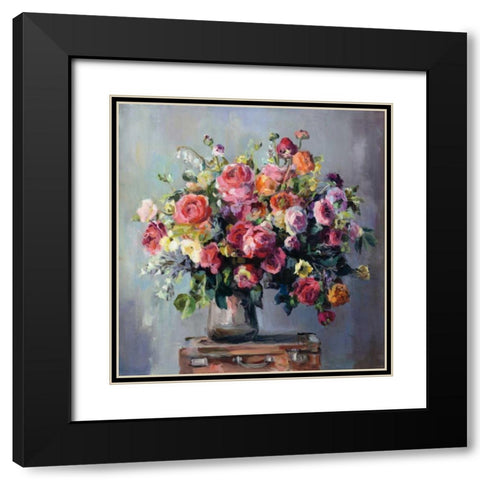 Abundant Bouquet Black Modern Wood Framed Art Print with Double Matting by Hageman, Marilyn